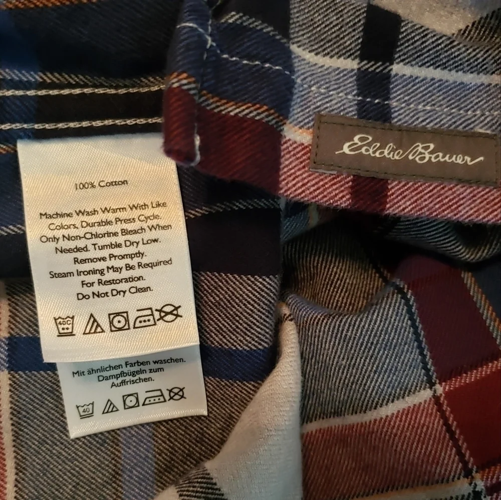 Eddie Bauer Bristol Flannel Size L - soft.  Very Unisex